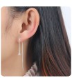 Silver Chain Earring ECD-02